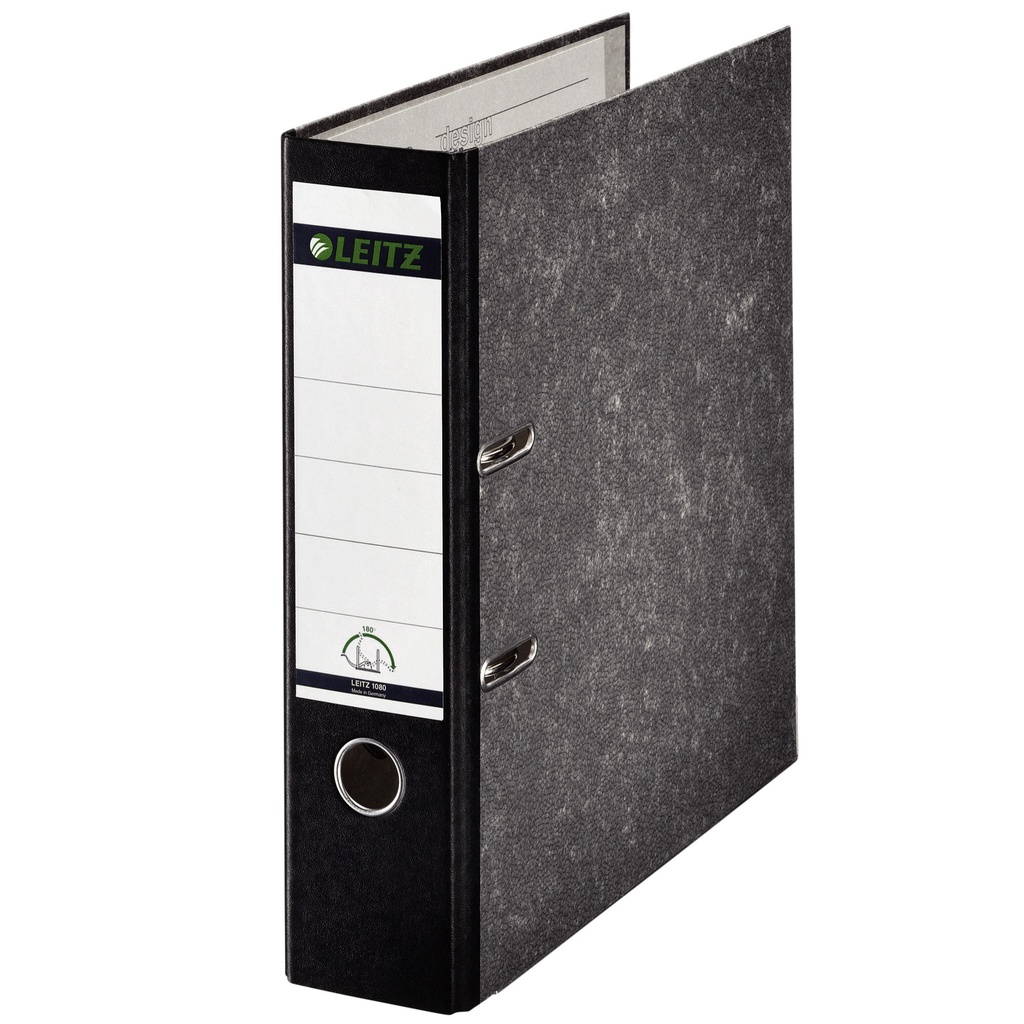 [10820095] Ordner Leitz 1082 180° 80mm karton folio zwart