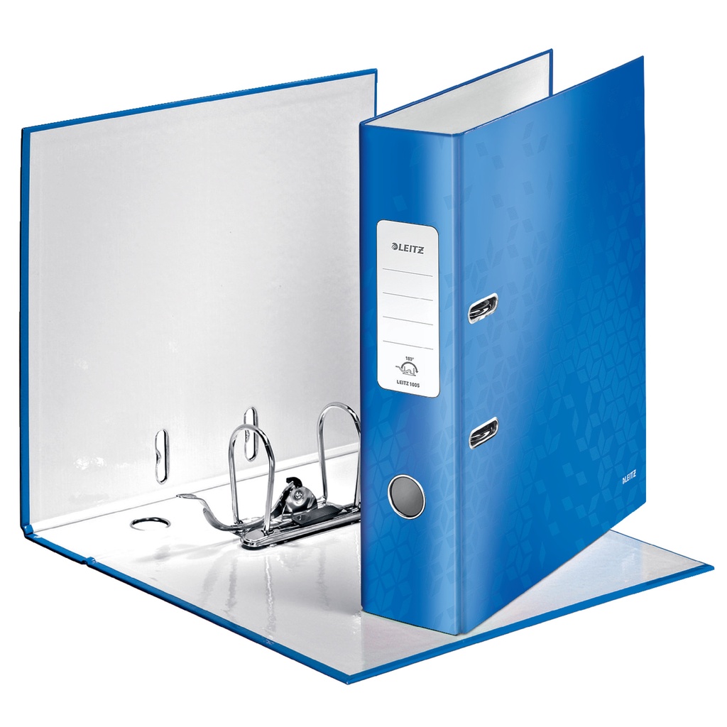 Ordner Leitz Wow 180° gelamineerd 80mm A4 blauw