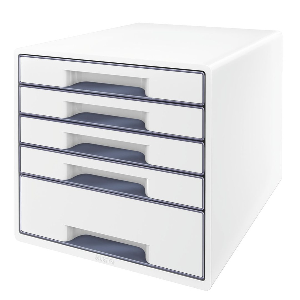 [52142001] Ladenblok Leitz WOW CUBE A4 maxi 5 laden wit/grijs