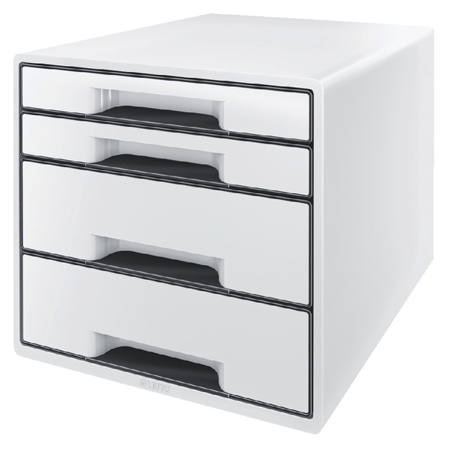 [52521001] Ladenblok Leitz WOW CUBE A4 maxi 4 laden wit/zwart