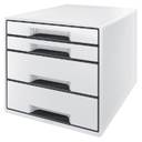 Ladenblok Leitz WOW CUBE A4 maxi 4 laden wit/zwart
