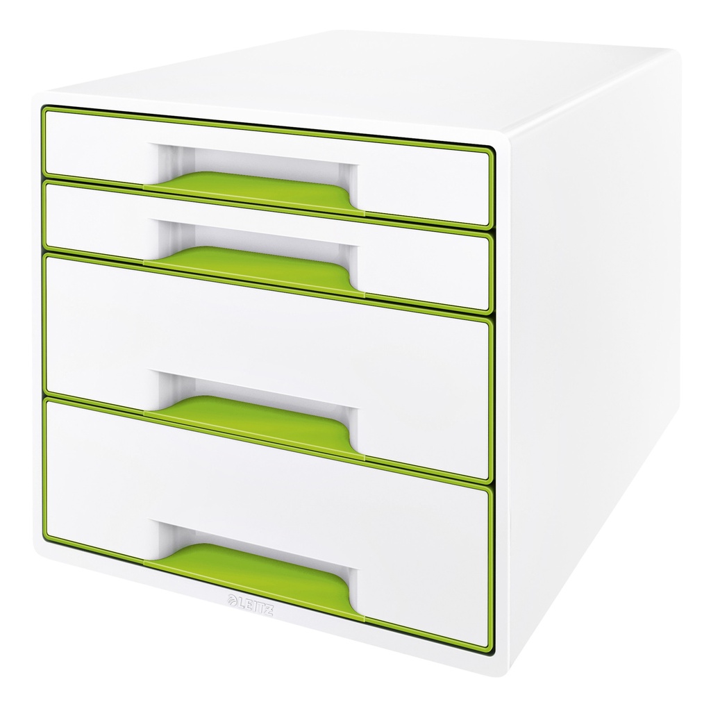 [52132054] Ladenblok Leitz WOW 4 laden wit/groen