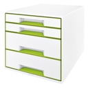 Ladenblok Leitz WOW 4 laden wit/groen