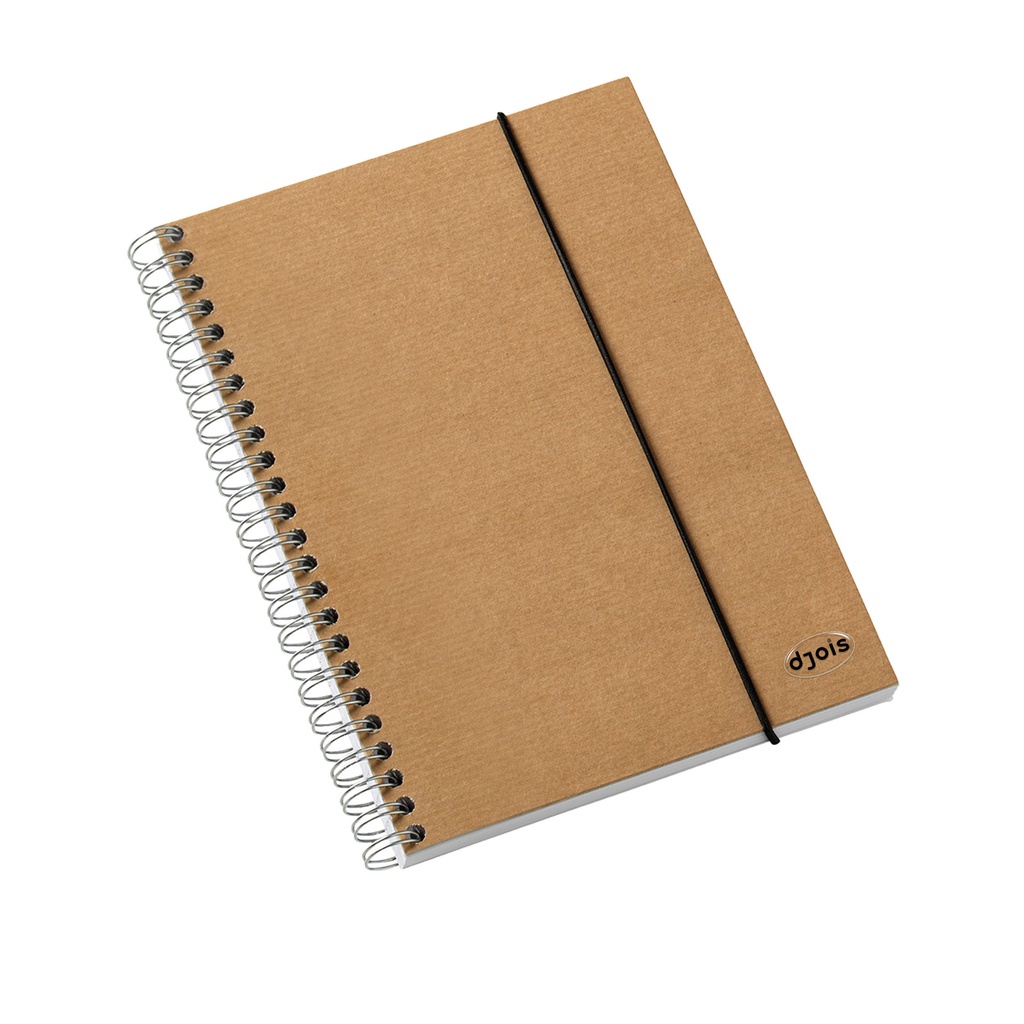 [3005731603] Notitieboek Kraft Line A5 140blz spiraal lijn