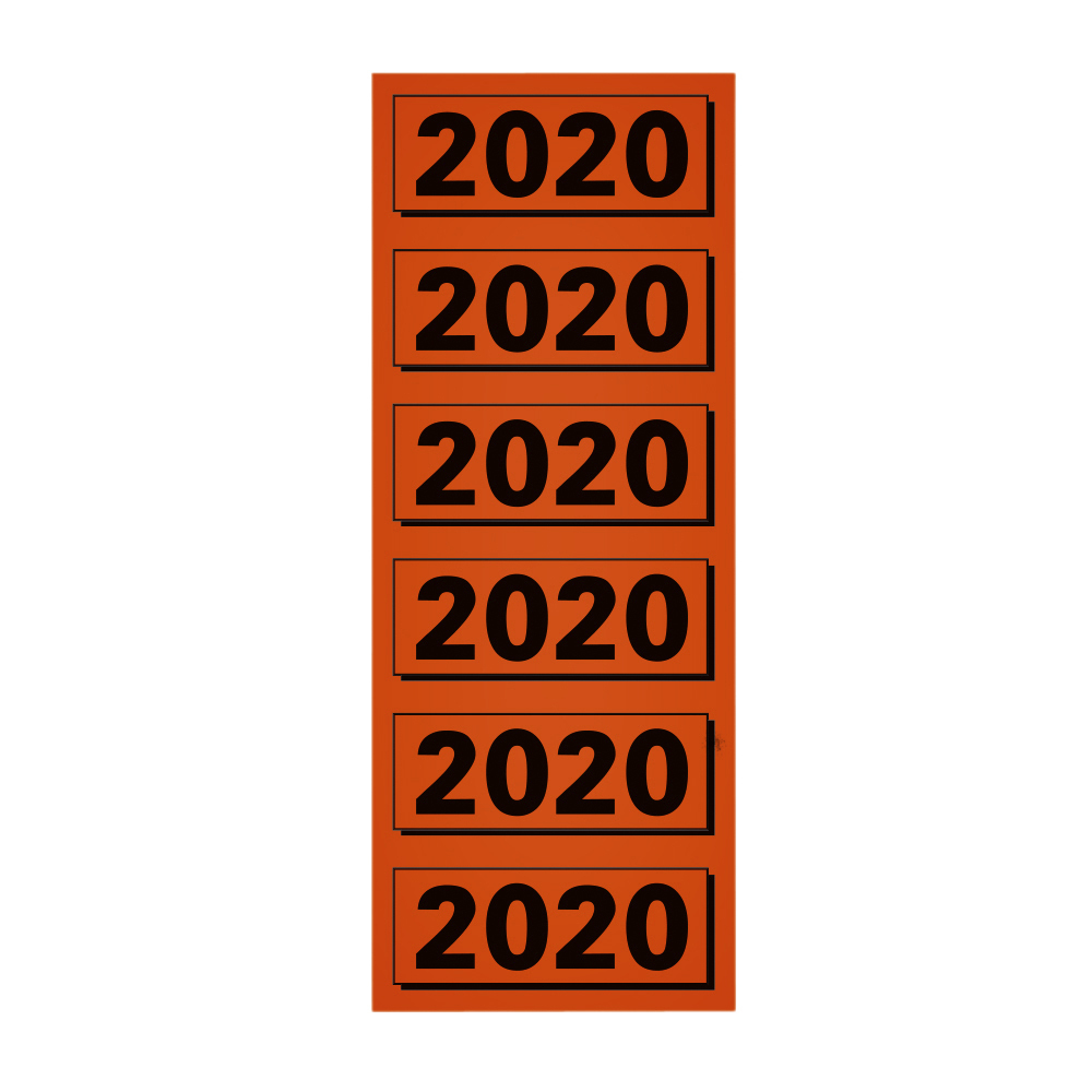 Rugetiket Elba 2020 57x25mm rood 120 stuks