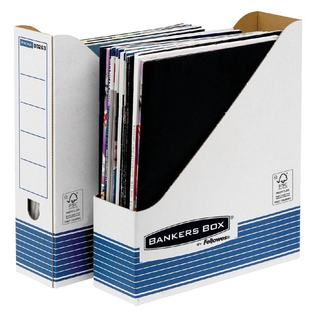 [0026301] Tijdschriftcassette Bankers box system A4 wt bl