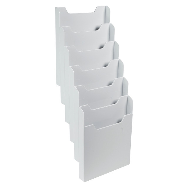 [63740D] Folderhouder Exacompta wand A4 6vk stnd grijs