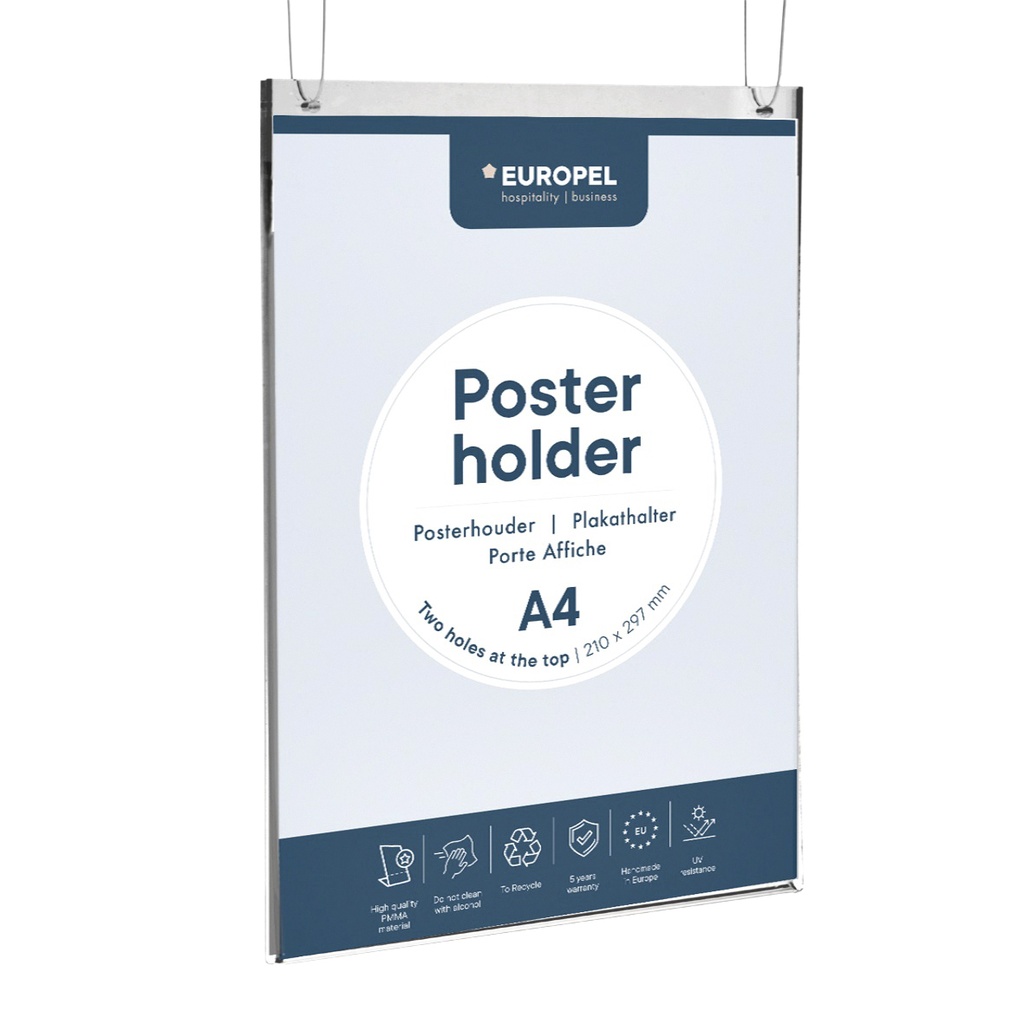 [350010] Posterhouder Europel A4 staand glashelder