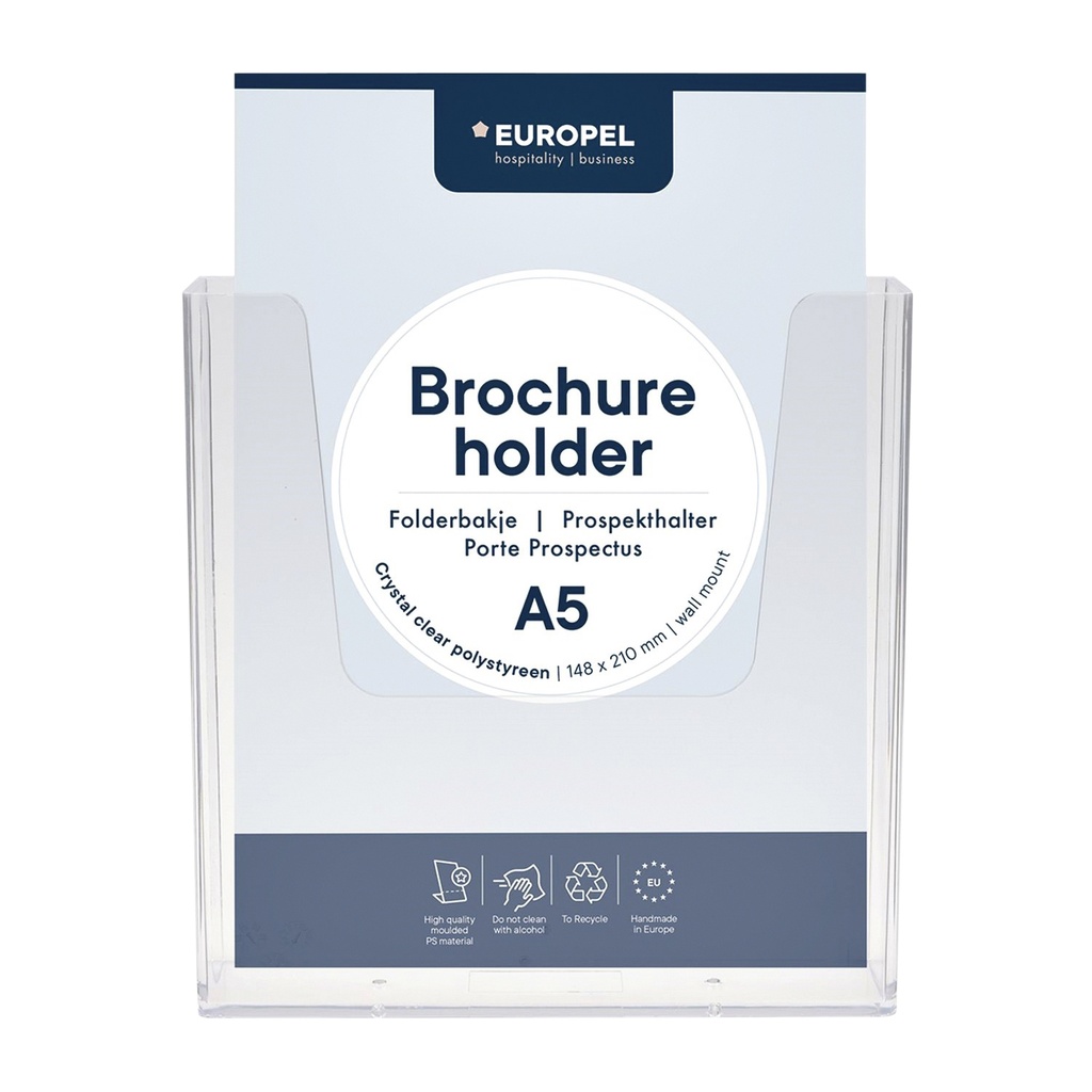 [350076] Folderhouder Europel wand A5 transparant