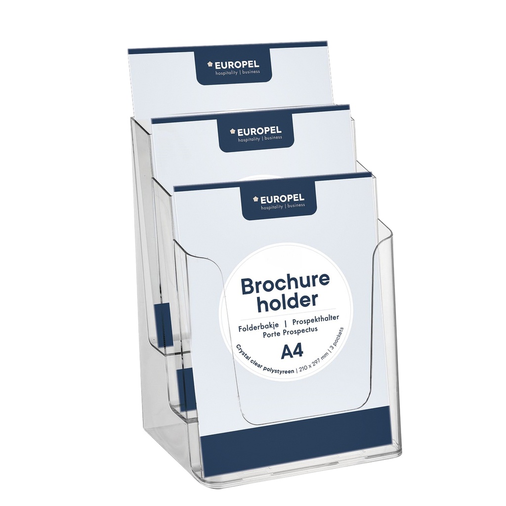 [350101] Folderhouder Europel 3 vaks A4 acryl