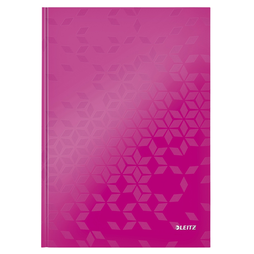 [46251023] Notitieboek Leitz WOW A4 160blz 90gr lijn roze