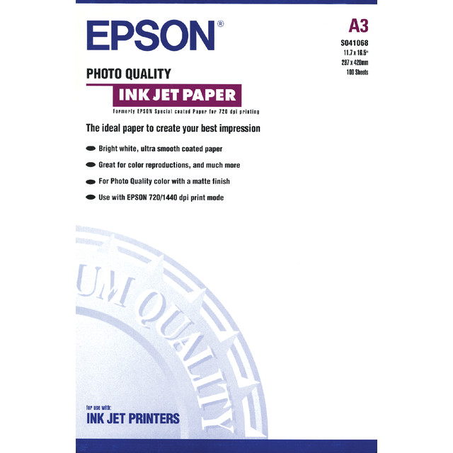 [C13S041068] Inkjetpapier Epson S041068 A3 104gr