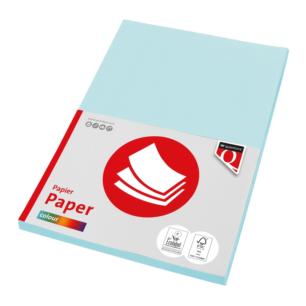 [129672] Kopieerpapier Quantore Col-100 A4 80gr lichtblauw