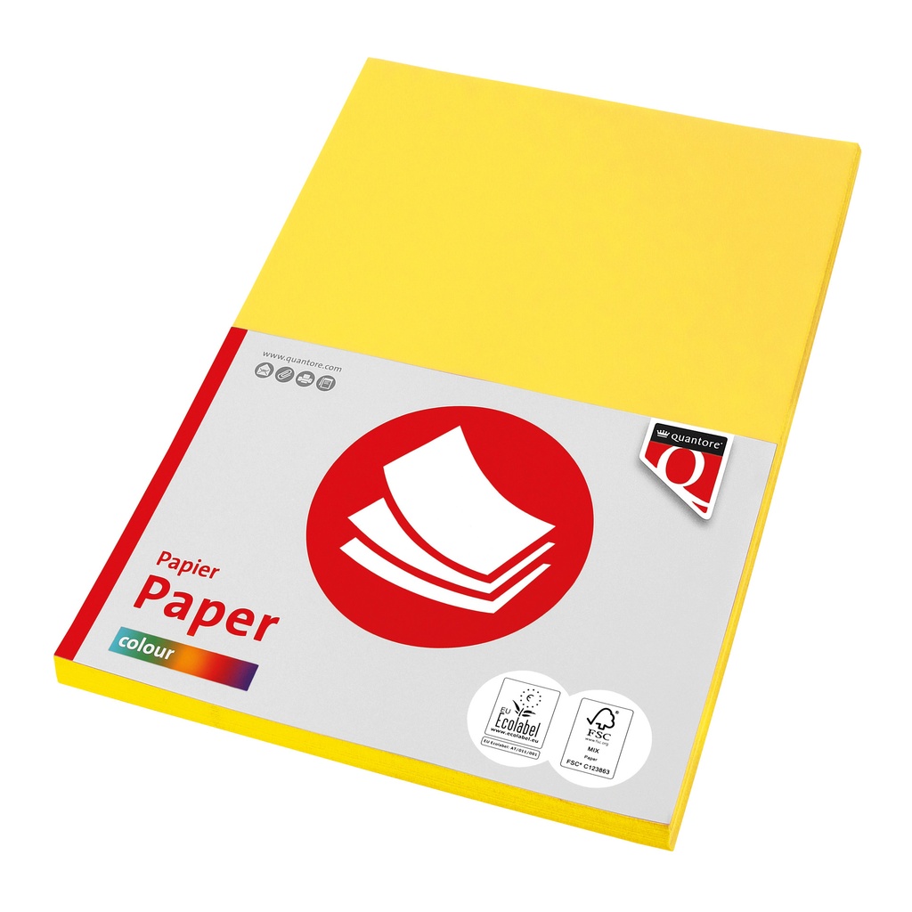 [129673] Kopieerpapier Quantore Col-100 A4 80gr geel