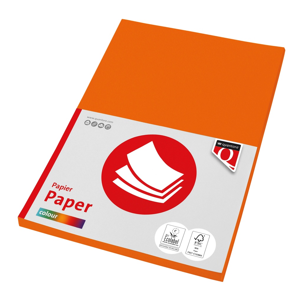 [129674] Kopieerpapier Quantore Col-100 A4 80gr oranje