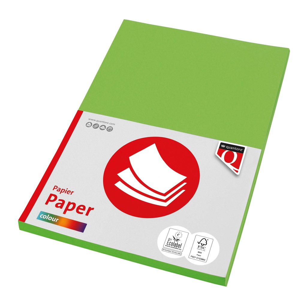 [129675] Kopieerpapier Quantore Col-100 A4 80gr helgroen