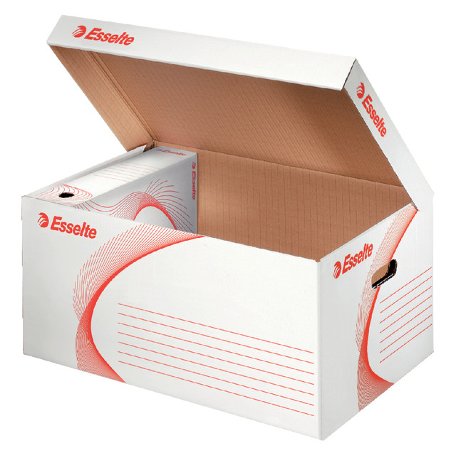 Archiefdoos met deksel Esselte 560x265x380mm wit