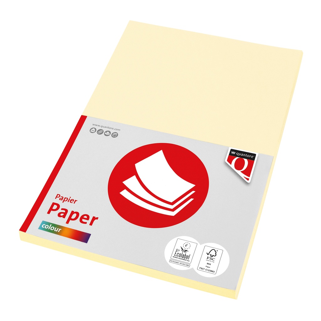 Kopieerpapier Quantore Col-50 A4 160gr ivoor