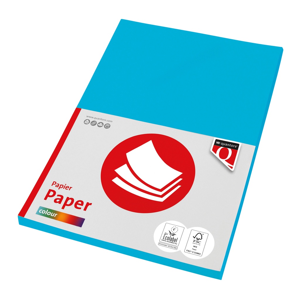 [129688] Kopieerpapier Quantore Col-50 A4 160gr azuurblauw