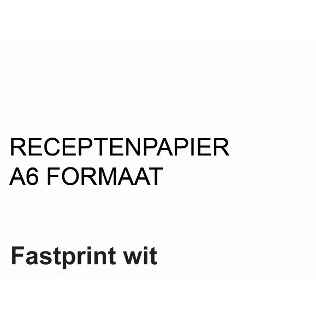 Receptpapier Fastprint A6 80gr wit