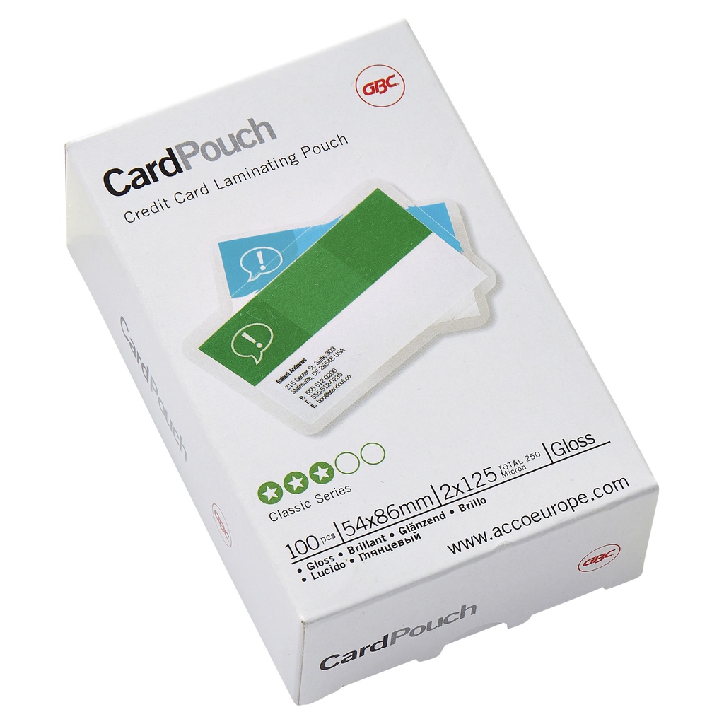 [3740300] Lamineerhoes GBC creditcard 54x86mm 2x125micron
