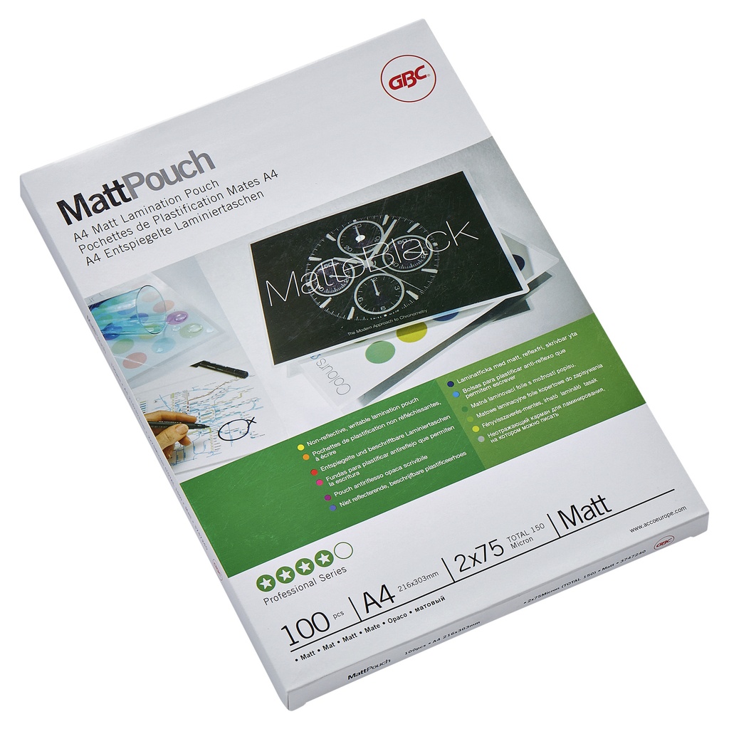 [3747240] Lamineerhoes GBC A4 2x75micron mat