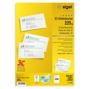 Visitekaart Sigel 85x55mm 225gr gladde zijden wit