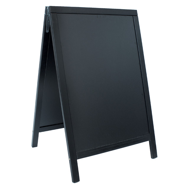 [SBD-BL-85] Stoepbord Securit 550x850x30mm zwart hout