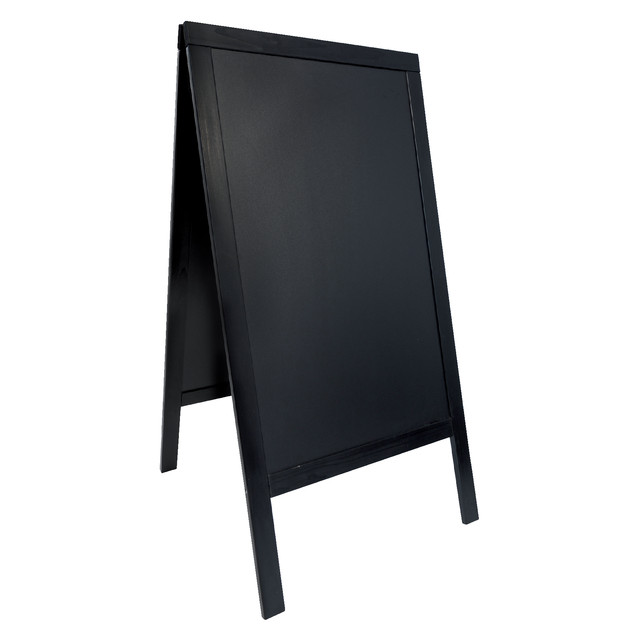 [SBS-BL-120] Stoepbord Securit 700x1250x40mm zwart hout