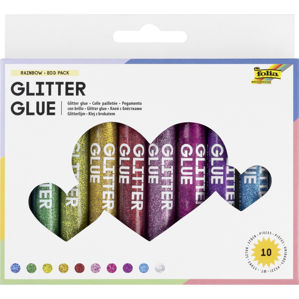 [574] Glitterlijm Folia 9.5ml 10 kleuren