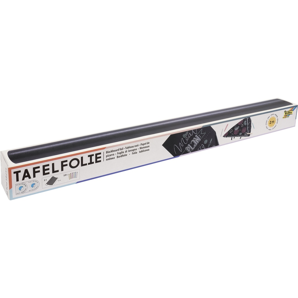 [390090] Krijtbord folie Folia 45x200cm incl krijt zelfkl