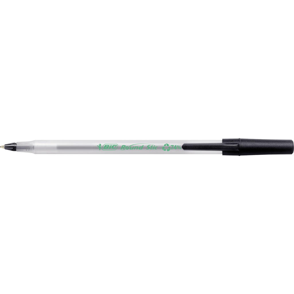 Balpen Bic Ecolutions round stic M zwart