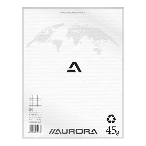 [204Q5] Kladblok Aurora 210x270mm ruit 5x5mm 200 vel 45gr