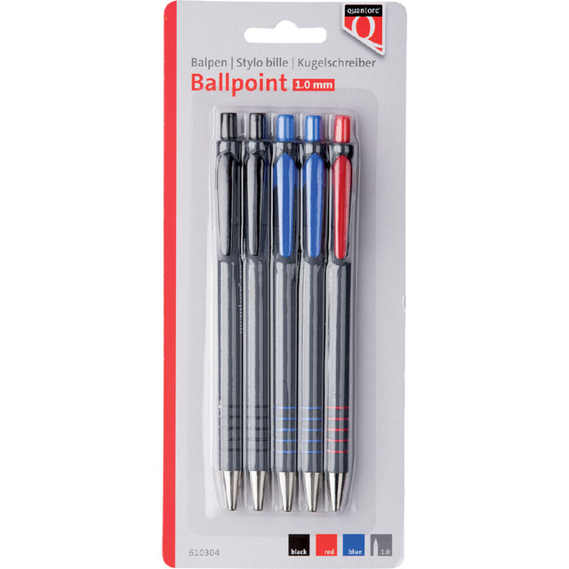 Balpen Quantore grip drukknop ass