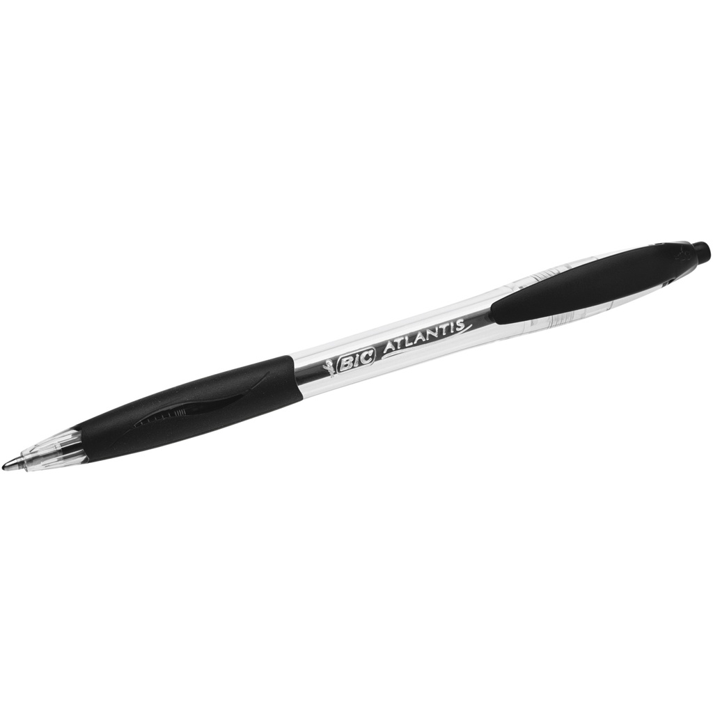 Balpen Bic Atlantis classic grip clic M zwart