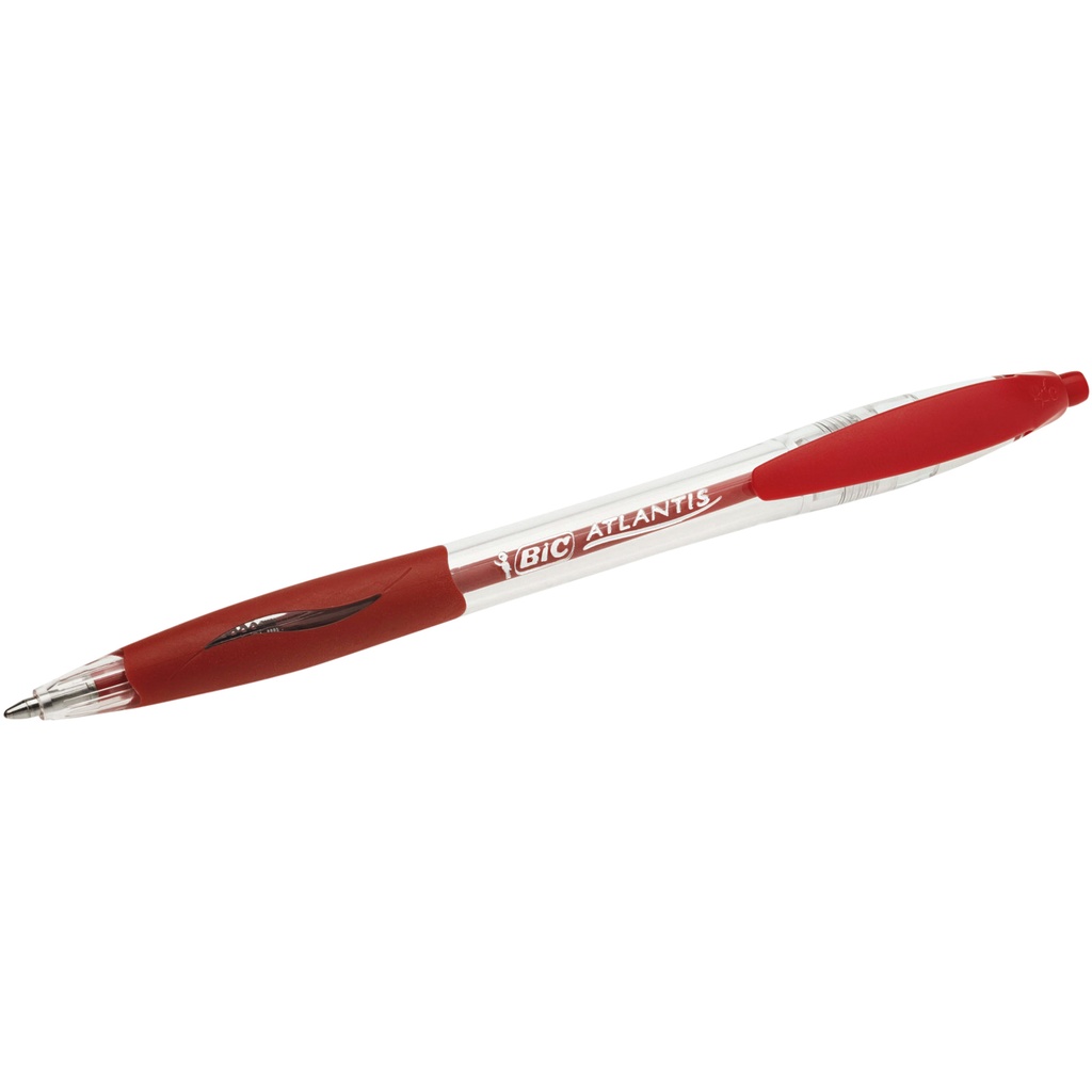 Balpen Bic Atlantis classic grip clic M rood