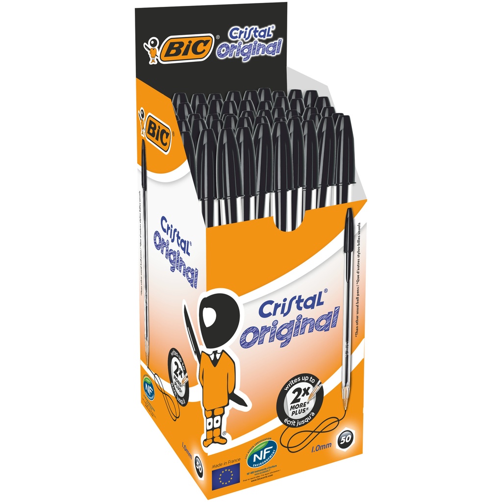 Balpen Bic Cristal M zwart