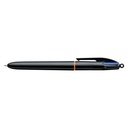 Balpen Bic 4kleuren pro met ring M zwart