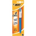 Balpen Bic 4kleuren M lichtblauw