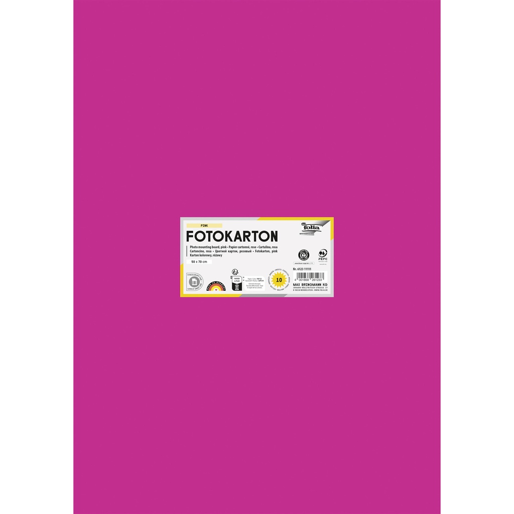 [6123E] Fotokarton Folia 300gr 50x70cm 23 roze