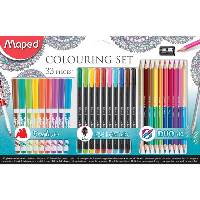 Tekenset Maped GraphPeps 33delig assorti