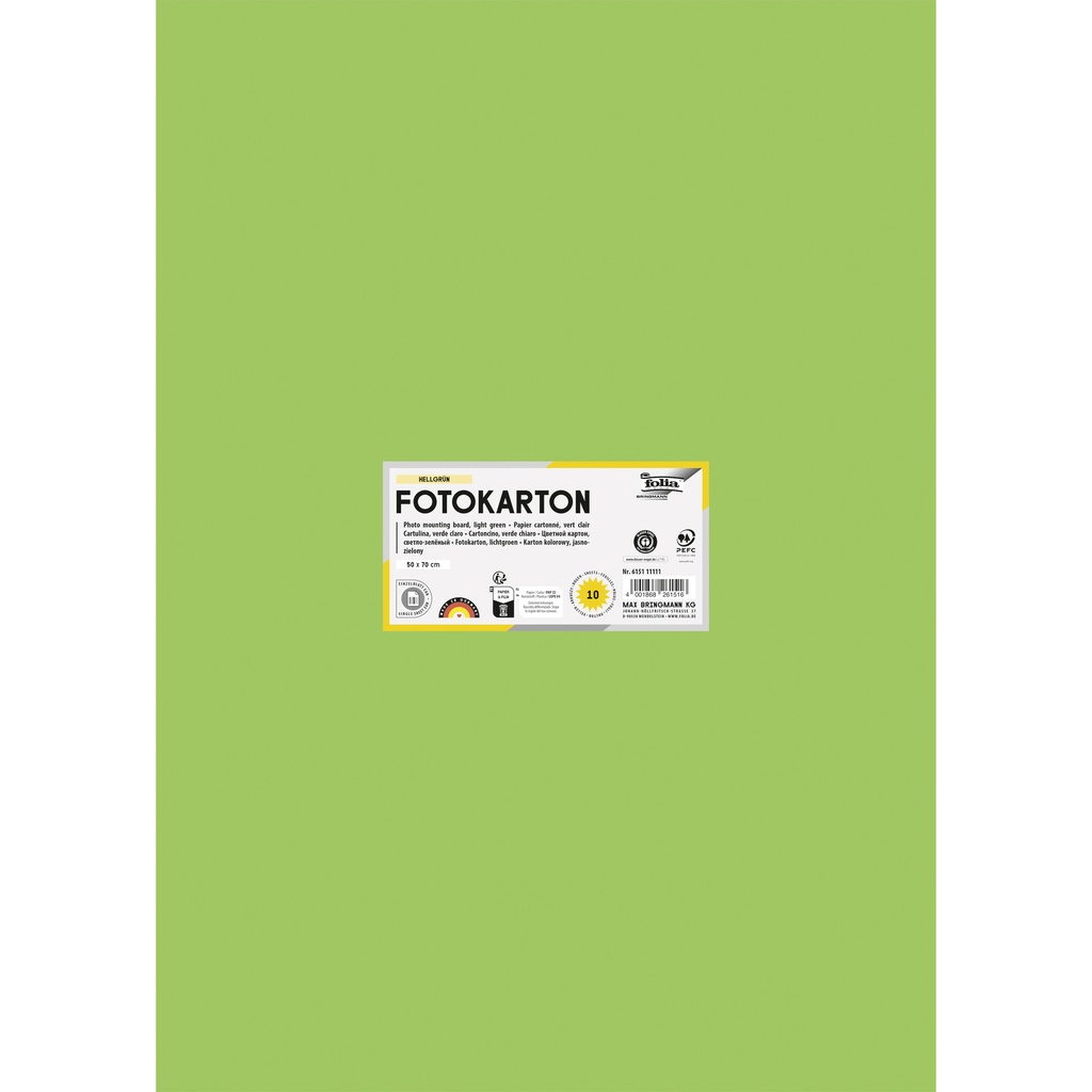 [6151E] Fotokarton Folia 300gr 50x70cm 51 lichtgroen