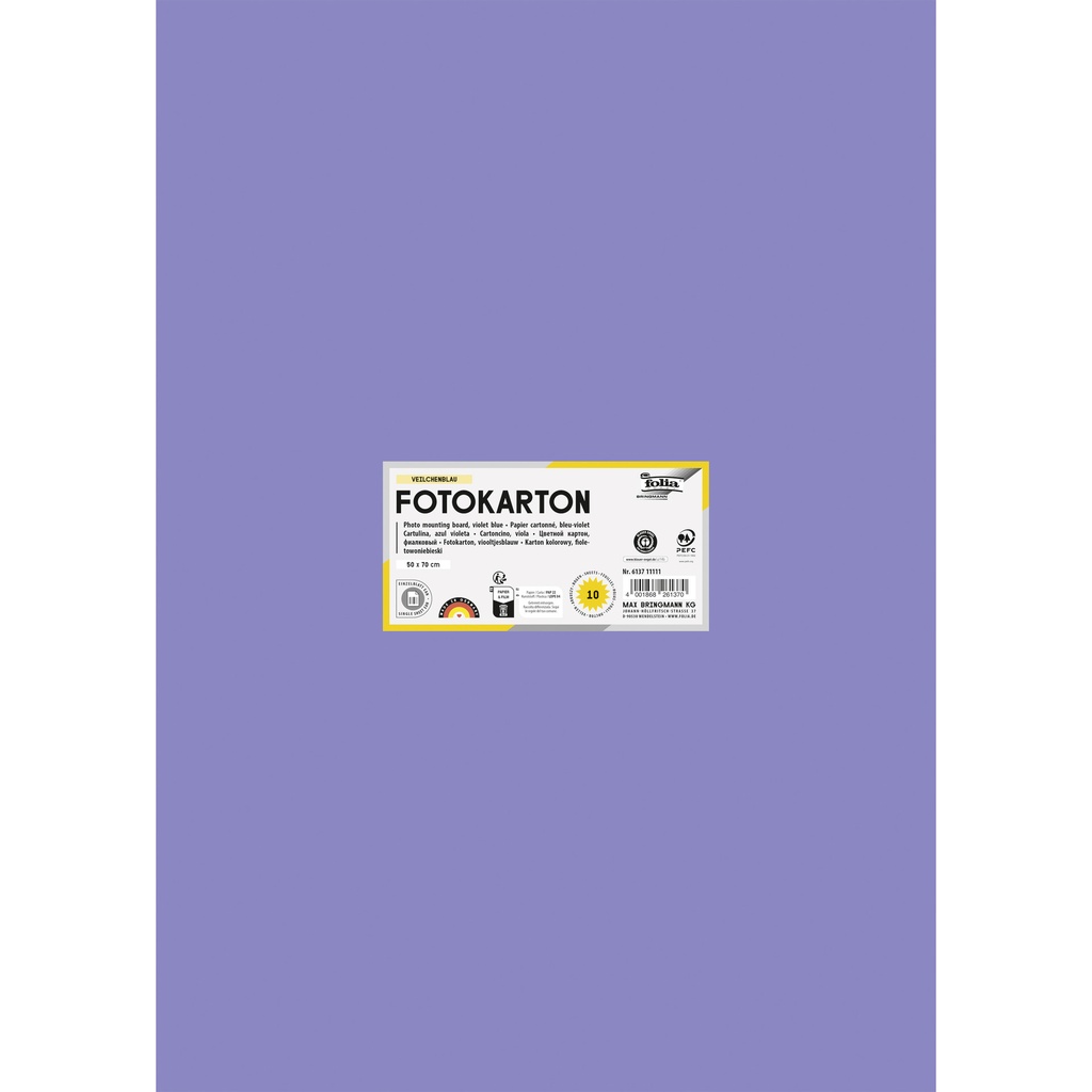 [6137E] Fotokarton Folia 300gr 50x70cm 37 violetblauw
