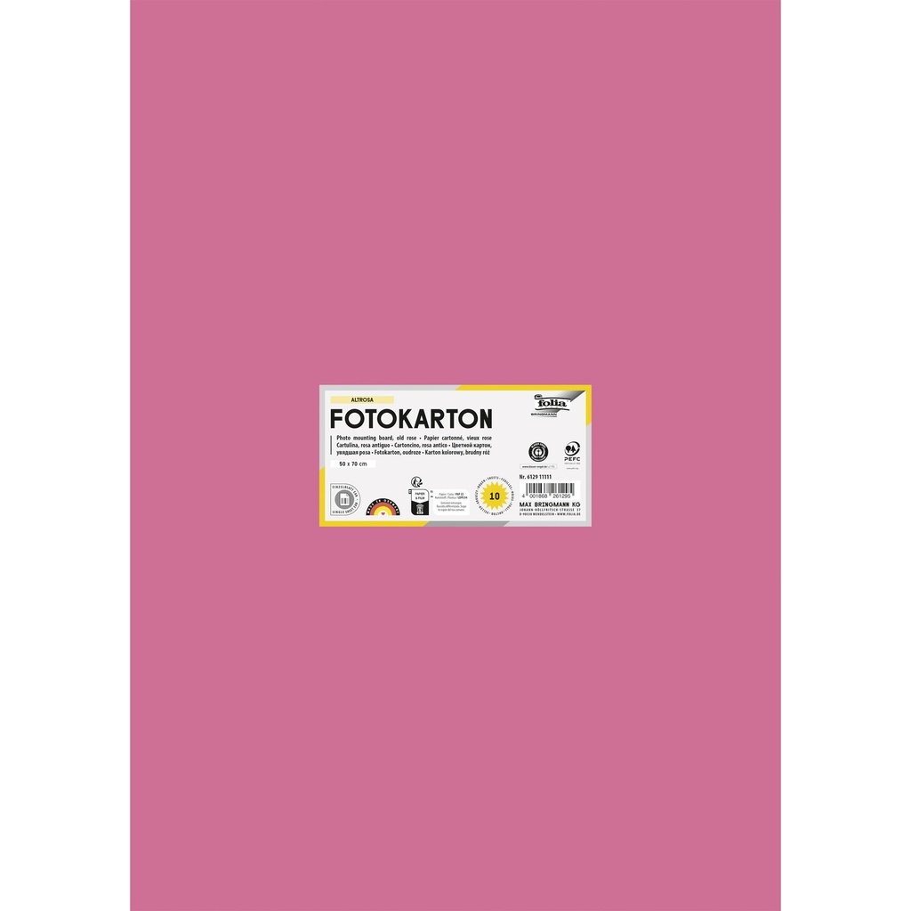 [6129E] Fotokarton Folia 300gr 50x70cm 29 oudroze