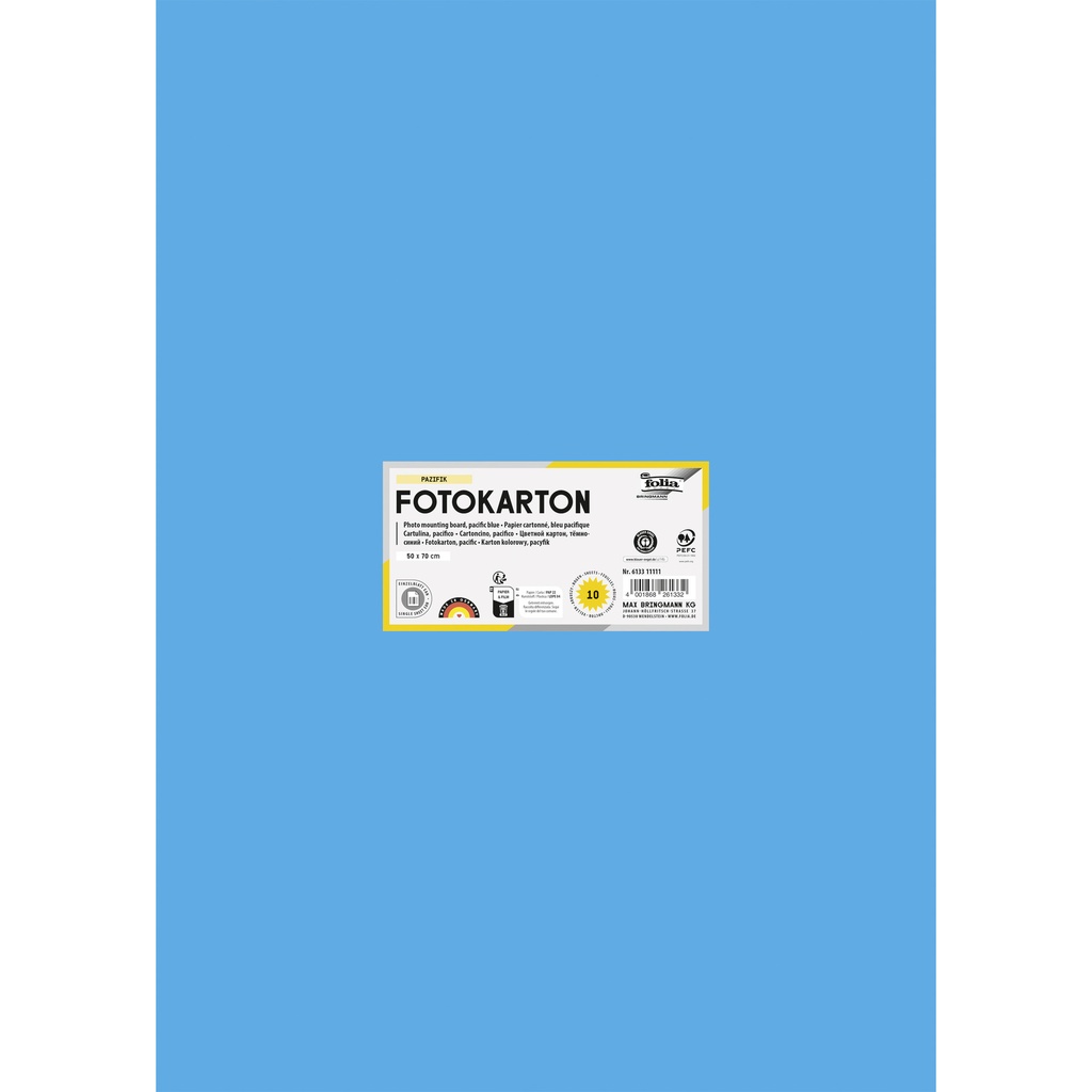 [6133E] Fotokarton Folia 300gr 50x70cm 33 oceaanblauw