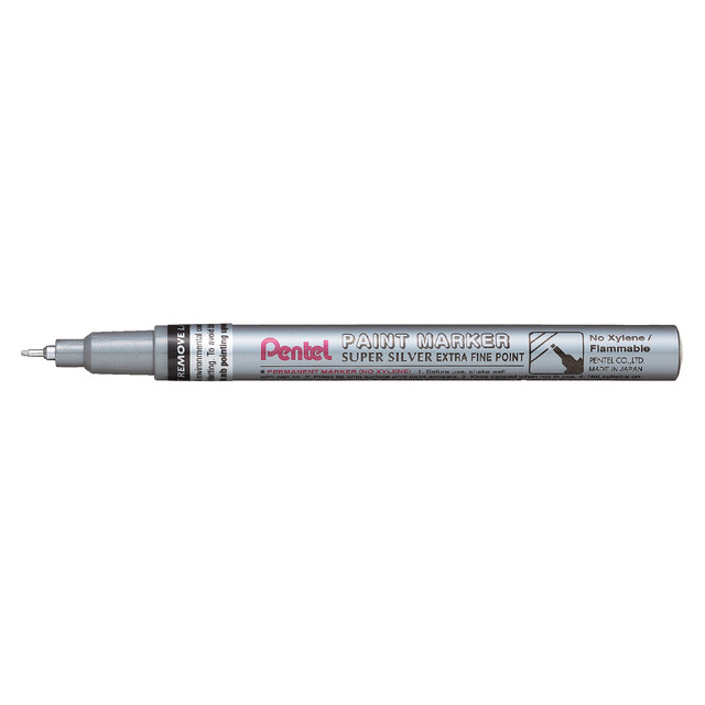 viltstift Pentel MFP10 rond 0.7mm zilver