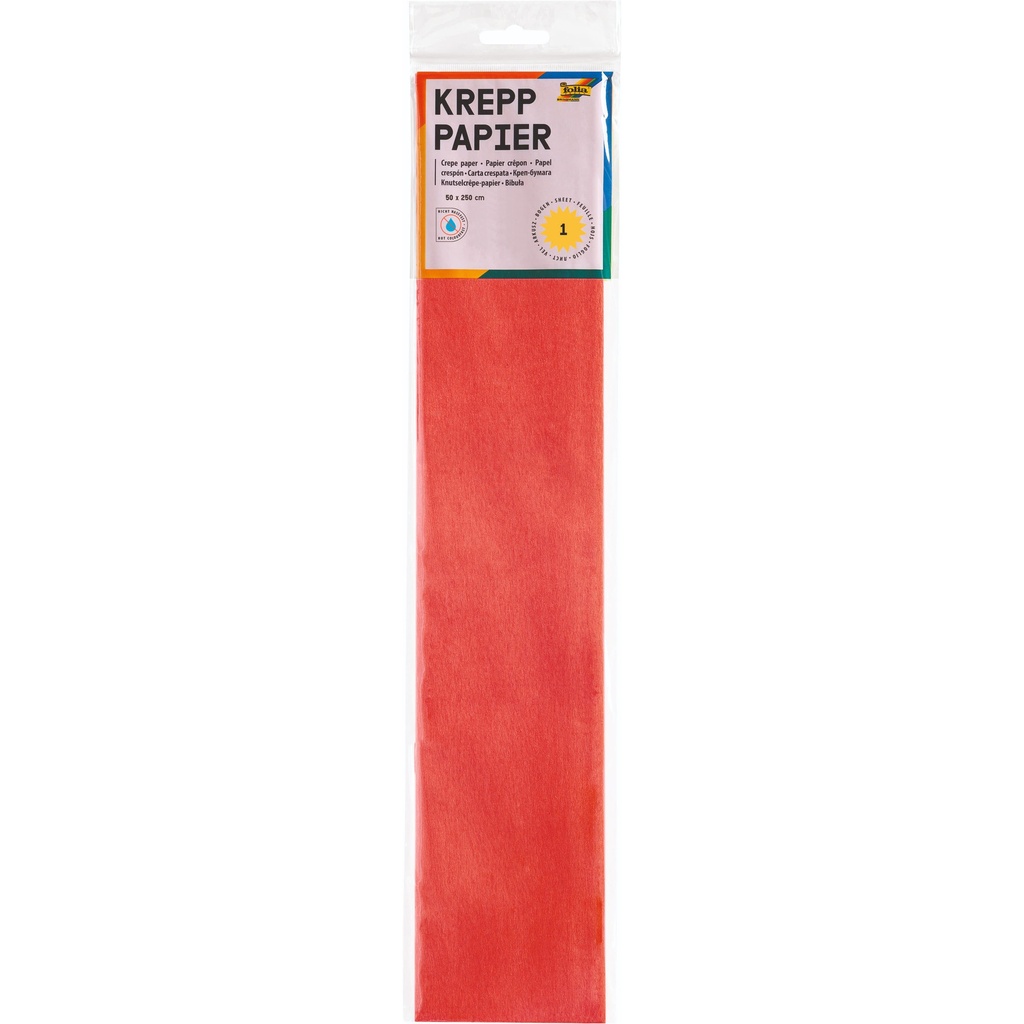 [822134] Crepepapier Folia 50x250cm 10vel 134 vuurrood