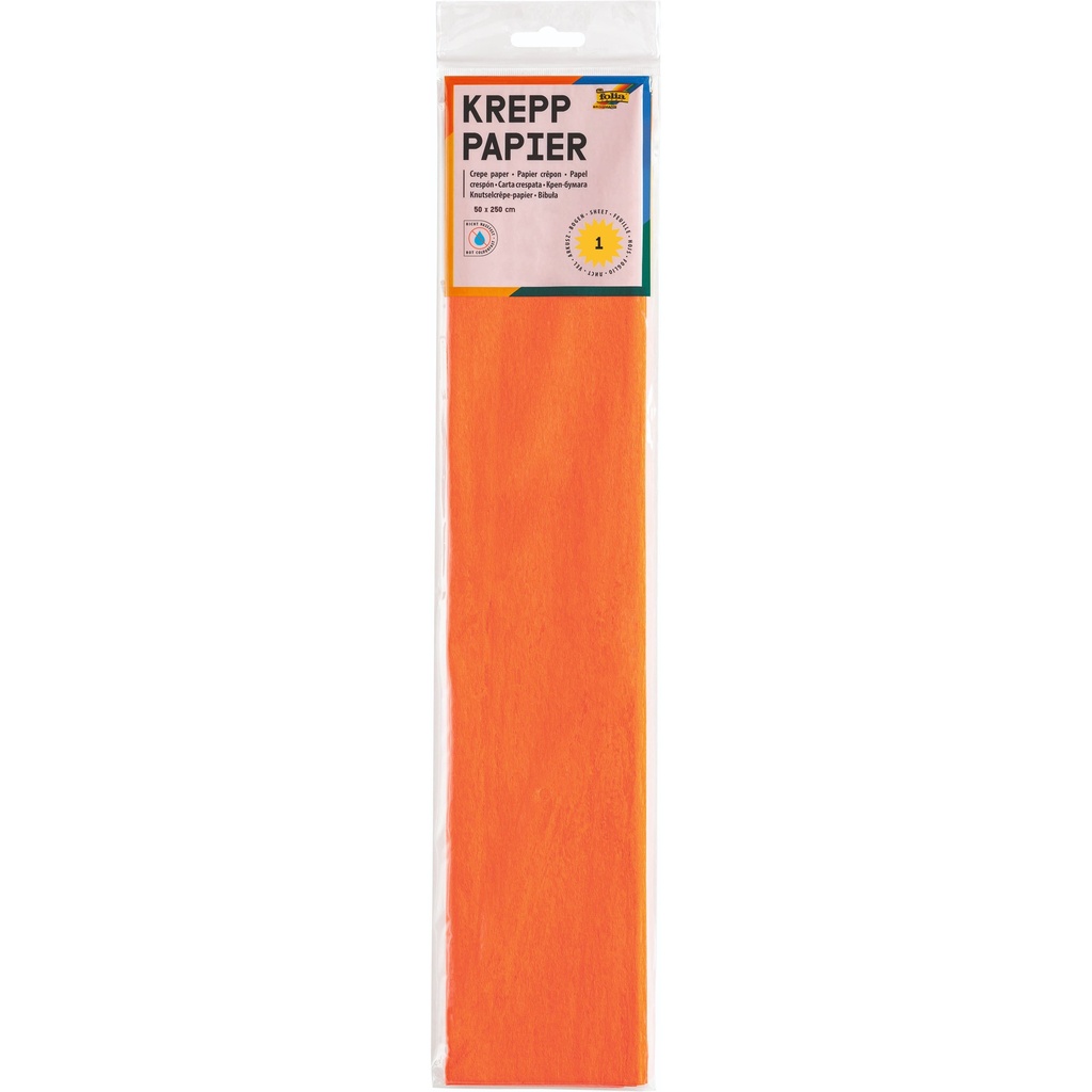 [822109] Crepepapier Folia 50x250cm 10vel 109 oranje