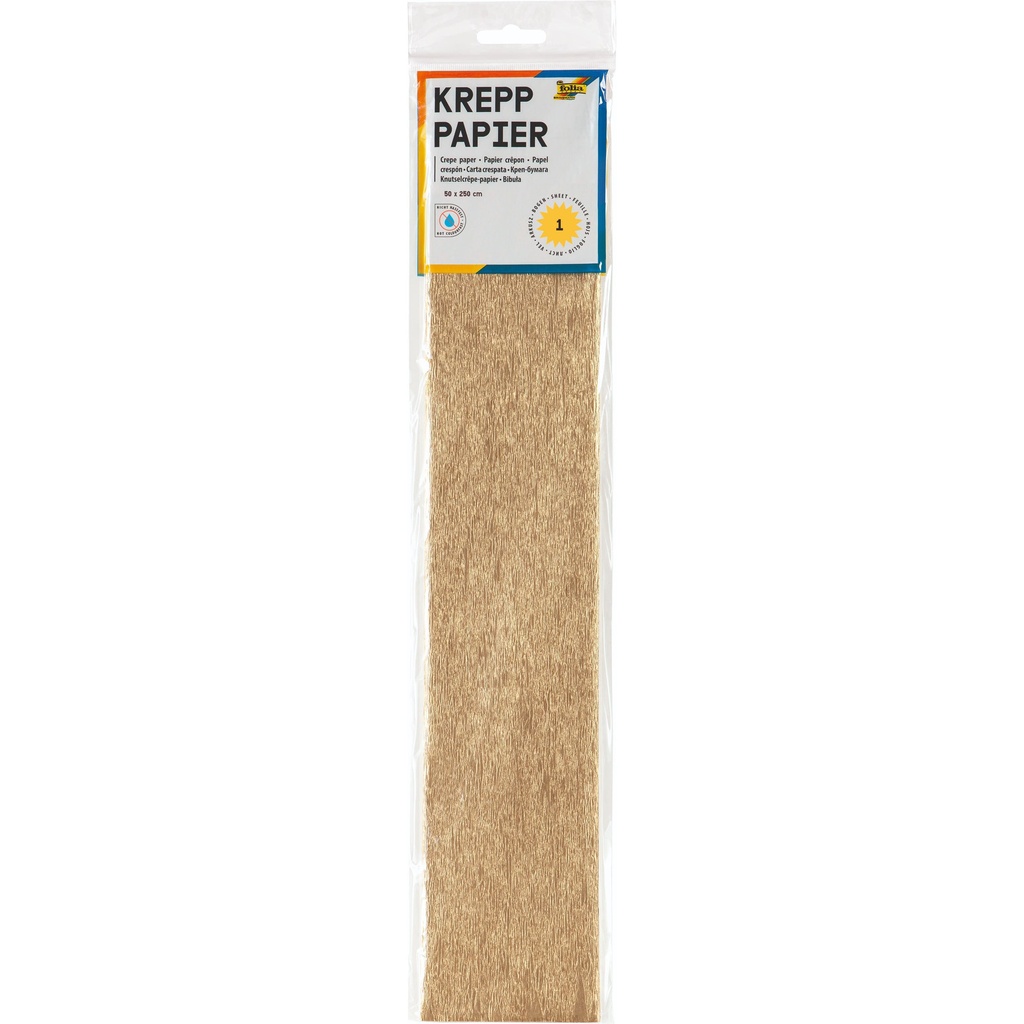 [8229125] Crepepapier Folia 50x250cm 10vel 9125 goud