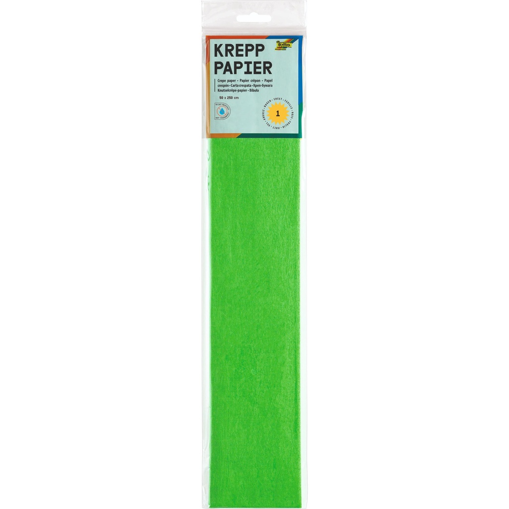 Crepepapier Folia 50x250cm 10vel 140 geelgroen